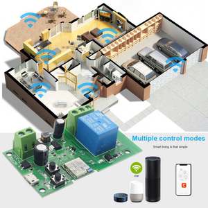 Module de <span class=keywords><strong>relais</strong></span> <span class=keywords><strong>Wifi</strong></span> intelligent 1 canal, interrupteur pour moteur et éclairage, télé<span class=keywords><strong>commande</strong></span> sans fil via l'application Ewelink, compatible Alexa, récepteur avec minuterie, max 10A - Product Image 5