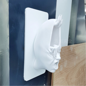 Abstract Resin <b>Face</b> Sculpture Wall Mount Contemporary Artistic Design Rectangle Single-piece Package - Product Image 4