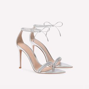 Sandalias de Tacón Alto con Diamantes de Diseño de Lujo para Mujer, Sandalias de Tacón Alto con Punta Puntiaguda y Pedrería para Mujer, Zapatos de Tacón Alto para Mujer - Product Image 3