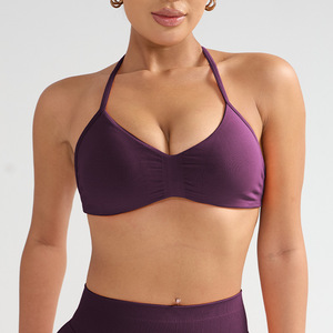 <span class=keywords><strong>Reggiseno</strong></span> Sportivo Halter da Donna Push-Up con Supporto Sottile per la Schiena - Senza <span class=keywords><strong>Ferretto</strong></span>, Anti-Cedimento per Fitness e Yoga, Stile Crop Top con Coppe 3/4 - Product Image 4