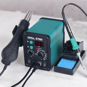YIHUA 878D 2 in 1 Anti-statis Suhu Konstan Layar Digital SMD Hot Air Gun Soldering Iron Soldering Station - Product Image 1