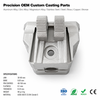 Support de fixation en aluminium moulé sur mesure, type étrier à mâchoires et tête de fourche, à ailettes, OEM, vente en gros usine
