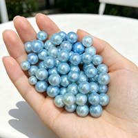 Muses Jewels Natürliche Süßwasser-Loseperlen Runde Dunkelgrüne Perlen Bunte Perlen in Großmengen für Frauen DIY Luxus-Schmuckherstellung