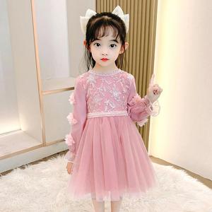 Vestido de Novia Estilo Occidental con Cola para Niña, Elegante Vestido de Cuello Redondo con Cuentas para Niñas de 10 Años, Hecho en China - Product Image 4