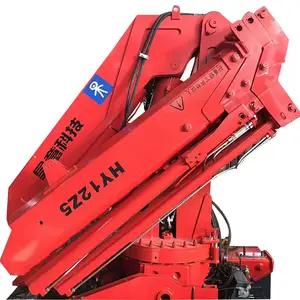 China mobile truck mounted crane 12 ton hydraulic arm folded boom truck for sale