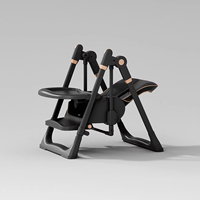 Chaise haute pliable avec coussin en PU Cadre léger et portable pour les voyages et les espaces compacts