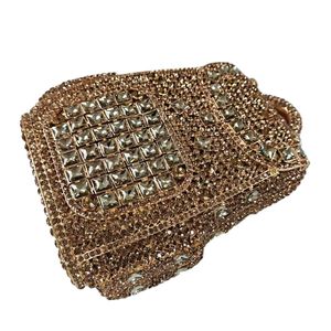Sac à dos chic pour femme, pochette à strass, sac de soirée de luxe en cristal, sac à main pour mariage, cocktail, bal de promo avec bandoulière chaîne - Product Image 4
