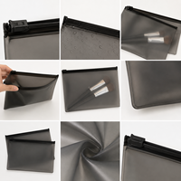 Sacs à fermeture éclair en PVC EVA personnalisés pour l'emballage de pinceaux de maquillage épais, sacs à fermeture éclair en plastique, pochette à bijoux avec logo