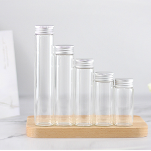高ホウケイ酸ガラス製小型ミニガラスシリンダーボトル、アルミキャップ付きチューブ、キャンディ、健康カプセル、小型薬瓶用 - Product Image 6
