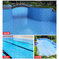 Dicke 1,2mm 1,5mm 2,0mm Auskleidungen Wasserdichtes PVC-Blau Schwimmbad zubehör Kunststoff-Pool auskleidung für Vinyl becken