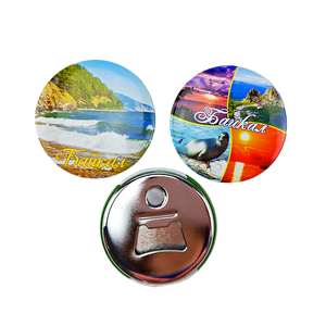 Khuyến mãi tùy chỉnh kim loại tinplate nút Huy hiệu Opener Cmyk in ấn giấy nhựa dập thiếc huy hiệu chai Opener Art Deco thiết kế - Product Image 1