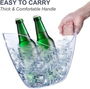 Cubeta <span class=keywords><strong>de</strong></span> Plástico Acrílico Transparente <span class=keywords><strong>de</strong></span> 4 Litros para Bebidas y Fiestas, Cubitera Transparente <span class=keywords><strong>de</strong></span> Alta Calidad <span class=keywords><strong>de</strong></span> 3.5 Litros para Vino - Product Image 3