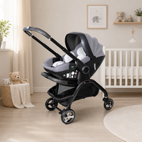 Poussette pliable 4 en 1 pour bébé KIdilo en alliage d'aluminium, pour voyages en plein air, multifonctionnelle, pour nouveau-nés, fabricant en gros