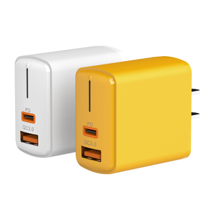 Chargeur de voyage rapide SMS Q45 20W PD <span class=keywords><strong>QC3</strong></span>.<span class=keywords><strong>0</strong></span> double USB-A et USB-C avec câble, prise US/EU - Product Image 4