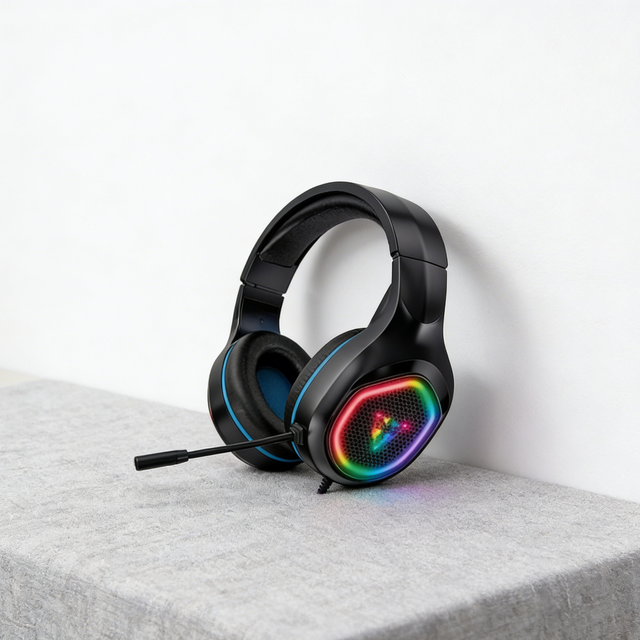 RGB Gaming Headset with Mic - 40mm Driver, Over-Ear Wired Headphone for PC/PS4/Xbox/Switch