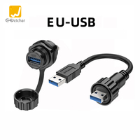 Connecteurs industriels E-Weichat EU-USB IP67 USB3.0/USB2.0 mâle/femelle à montage sur panneau/au dos avec contacts en alliage de cuivre pour données et alimentation
