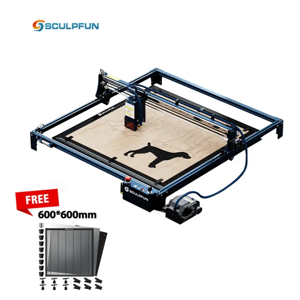 SCULPFUN S30 Ultra 11W 22W 33W 600x600mm Automatic Air Assist Replaceable Metal Engraver Wood Cutting Laser Engraving Machines