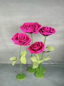 Fleur géante en papier de luxe en gros, rose artificielle faite à la main, grande pour mariage, Saint-Valentin, toile de fond, événement, scène, photo - Product Image 4