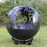 Brûleur de charbon de bois, en métal découpé au Laser, pour foyer de jardin