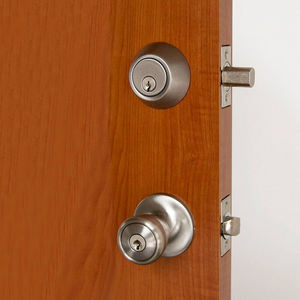 ידיות דלת כניסה מפתח עם קליל צילינדר יחיד עבור דלת חוץ שימוש סאטן ניקל גימור דלת כניסה - Product Image 2