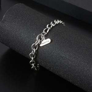 Браслет IMI Stitching Combination для мужчин и женщин, нейтральный ретро-стиль, кубинская цепь, ювелирные изделия из титановой стали, благодарим за покупку YL628 - Product Image 4