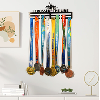 Gymnastique personnalisé Marathon Médaille Cintre En Métal Médaille Présentoir Médailles Mur En Métal Trophée Rack