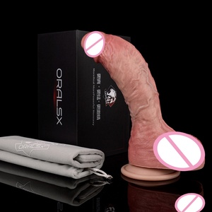 ดิ๊กโด้สองชั้นแบบสมจริงสำหรับผู้ใหญ่ พร้อมถ้วยดูด - Product Image 5