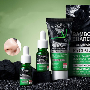 Label pribadi arang bambu alami mengecilkan pori-pori <span class=keywords><strong>3</strong></span> langkah menghilangkan komedo set - Product Image 4