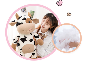 Peluche de <span class=keywords><strong>Vaca</strong></span> Kawaii en Oferta, Almohada de <span class=keywords><strong>Vaca</strong></span> Suave de Algodón Rellena, Compañero de Peluche para Niños, Relleno de Algodón PP, Regalo Perfecto para Novia - Product Image 5