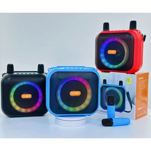 2 Mic altoparlante Karaoke altoparlante portatile microfono senza fili cambia voce colorato LED luce cantare per la casa dei bambini adulti - Product Image 6