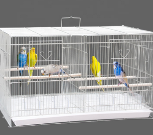 Wholesale Multiple Bird Feeders Steel Wire Mesh Pet Cages for Parrot Canary Finch Bird Breeding Cage