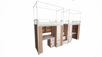 Mobilier de maison moderne, lits superposés pliants pour dortoir scolaire, lits doubles superposés en métal avec toboggan pour enfants et adultes