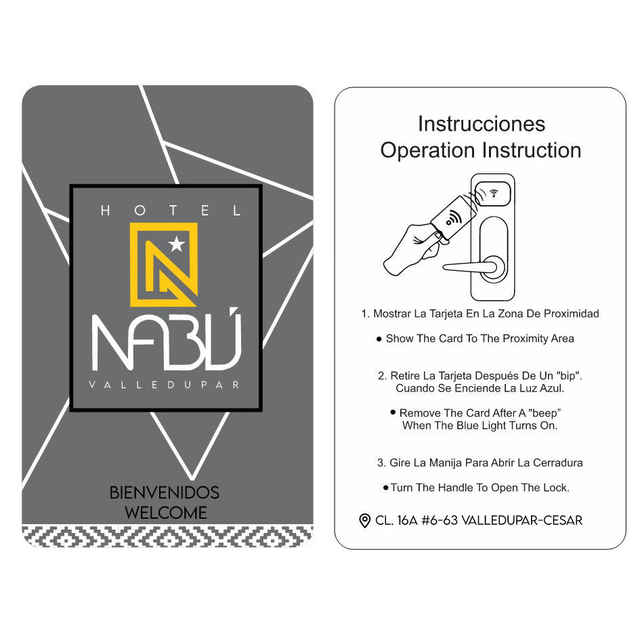Customized NFC Access Control Hotel Key Cards with T5577 Chip 125kHz Frequency RFID Communication Interface Free Sample Printing