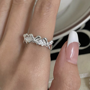 Bowknot <b>Open</b> <b>Ring</b> S925 Sterling Silver Simple Delicate Women's Fashion Jewelry Gift - Product Image 5