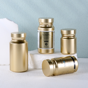 Hộp đựng viên nang, viên uống, vitamin, kẹo dẻo bằng nhựa PET in lưới vàng, bao bì thuốc, hộp thuốc - Product Image 2