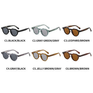 レトロカスタムロゴサングラス メンズ ラウンド 2026 ヴィンテージサングラス 高品質メガネ UV400 TR90サングラス - Product Image 3