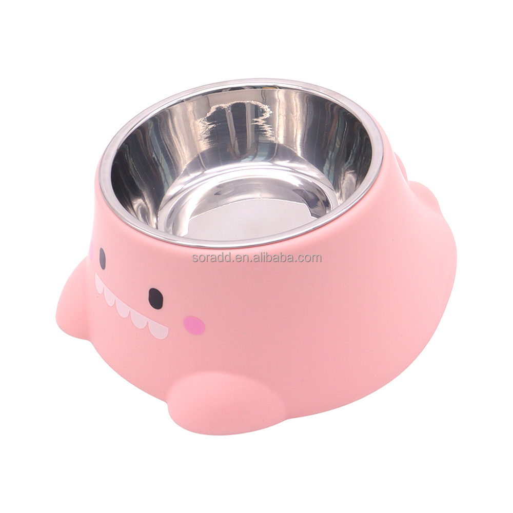 Pink+Stainless steel bowl