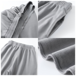 Pantalones Deportivos Casuales para Mujer, Cintura Media, Corte Holgado, Tejido Grueso de Felpa Francesa, Pierna Ancha, Cintura <span class=keywords><strong>Doble</strong></span>, Estilo Hip Hop Personalizado - Product Image 4