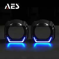 Offre Spéciale 5D LED Halo Anneaux Linceul pour 3 Pouces Rond Projecteur Lentille PVC Couverture Avec Bleu ou Blanc Bienvenue Lumière Angel Eye