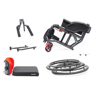 Silla de ruedas manual de aleación de aluminio ligera deportiva con respaldo plegable portátil de liberación rápida para uso doméstico de viaje - Product Image 6