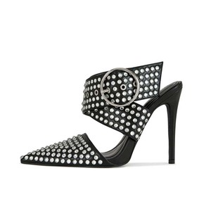 Sandalias de Tacón Alto con Adornos de Perlas para Mujer, Sandalias de Moda, Zapatos de Calidad para Caminar - Product Image 2