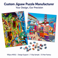 Komponen Permainan Papan Kardus Mini Kustom, Puzzle Warna-warni yang Menyenangkan untuk Anak-anak
