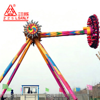 Manège Électrique Grand Pendule pour Enfants, Aire de Jeux Extérieure, Parc d'Attractions