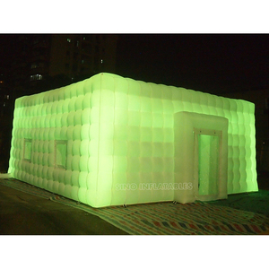 Tente Gonflable Cube SAYOK 26x20ft - Noir - Club, Soirée, Abri De Jardin