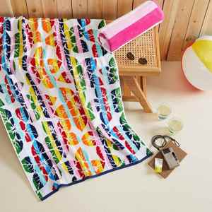 Serviettes de bain d'été 100% coton de haute qualité, impression directe d'usine, serviette de plage jacquard personnalisée avec logo - Product Image 3