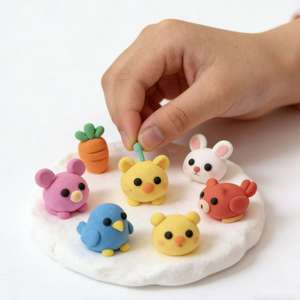 24 Warna Tanah Liat Ramah Lingkungan Lembut Super Ultra Ringan Cepat Kering dengan Alat dan Tas untuk Kerajinan DIY Anak-Anak Seni Kreatif - Product Image 6