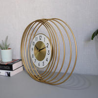 Fabrikpreis Geräuschlose Wohnzimmer Büro Luxus Kreative Heim-Deko Kunst Moderne Minimalistische Goldene Wanduhr