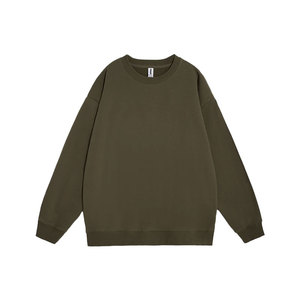 Heavyweight Autumn High Quality Sweatshirt 400GSM 100% Cotton French Terry Oversized Unisex Pullover Custom Logo Plain Dyed - Product Image 4