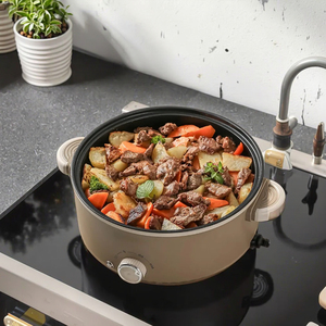 Nồi nấu điện đa năng 4L tích hợp cảm ứng IH, phủ chống dính, tích hợp chức năng nồi lẩu, chảo rán, nắp kính, 3 chế độ nhiệt - Product Image 5