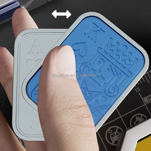 스트레스 해소 장난감 포커 푸시 카드 Edc 작은 장난감 피젯 스피너 감압 금속 손가락 피젯 슬라이더 포커 카드 - Product Image 4